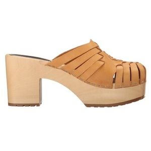 SWEDISH HASBEENS - Huarache Slip In Platform Clog - Size EU 41/US 10.5